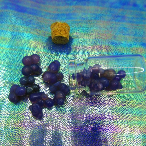Grape Agate Gemstone Chips In A Bottle Embellishments Natural Semi Precious - Picture 1 of 3